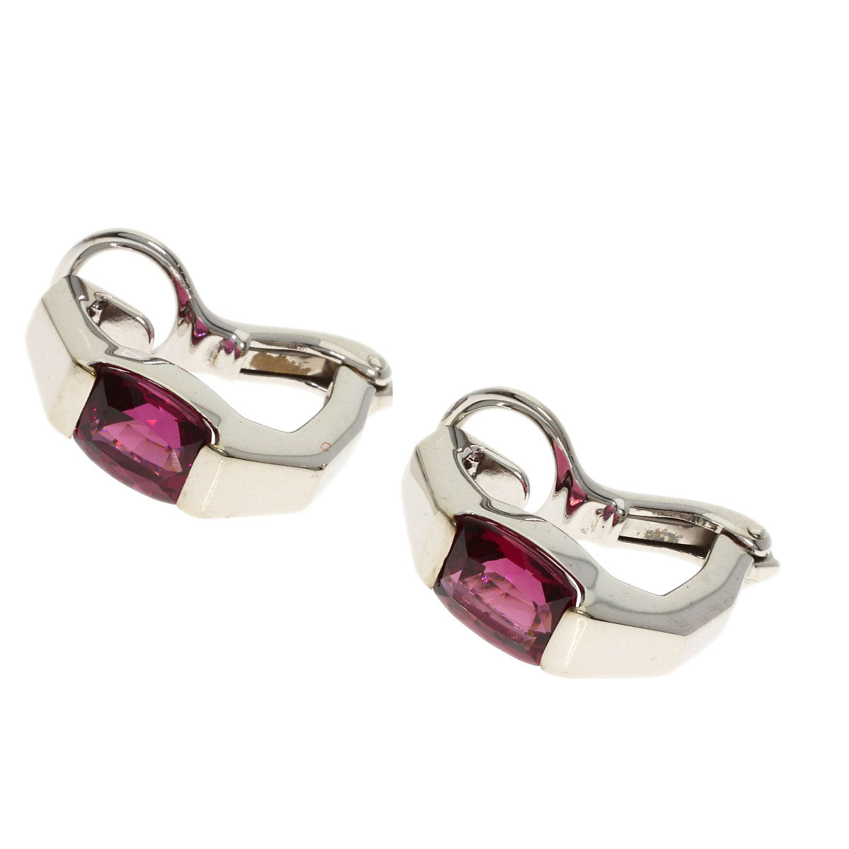 TASAKI Diamond Garnet Ring & Earring Set (2 pieces) Ring K18 White Gold Ladies [Used]
