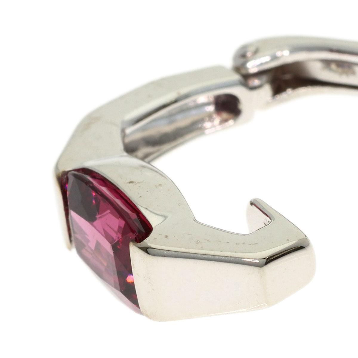TASAKI Diamond Garnet Ring & Earring Set (2 pieces) Ring K18 White Gold Ladies [Used]
