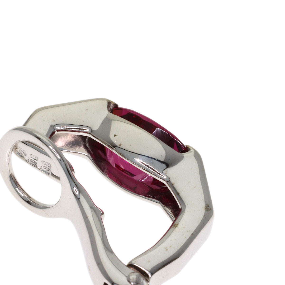 TASAKI Diamond Garnet Ring & Earring Set (2 pieces) Ring K18 White Gold Ladies [Used]