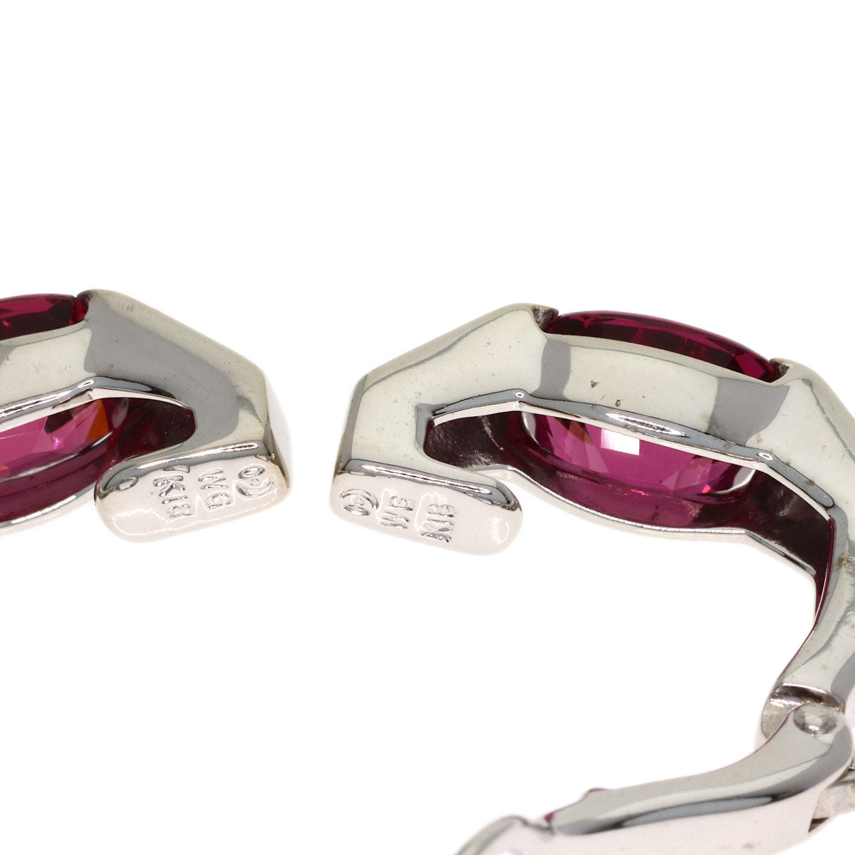 TASAKI Diamond Garnet Ring & Earring Set (2 pieces) Ring K18 White Gold Ladies [Used]