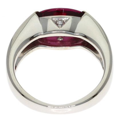 TASAKI Diamond Garnet Ring & Earring Set (2 pieces) Ring K18 White Gold Ladies [Used]