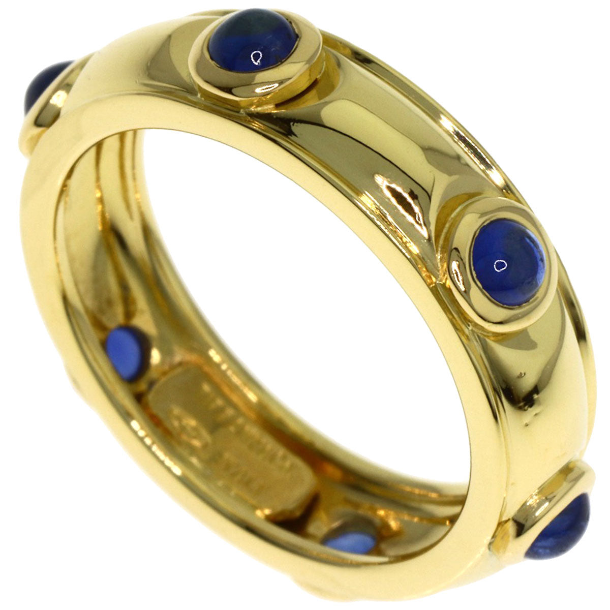 TIFFANY&Co. Dots sapphire Ring K18 Yellow Gold Ladies [Used]