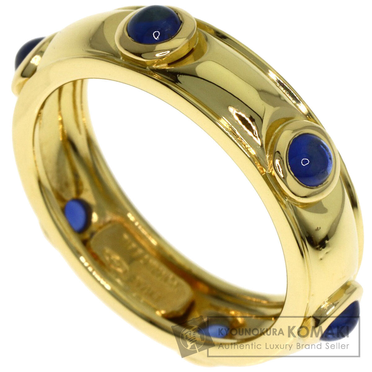 TIFFANY&Co. Dots sapphire Ring K18 Yellow Gold Ladies [Used]
