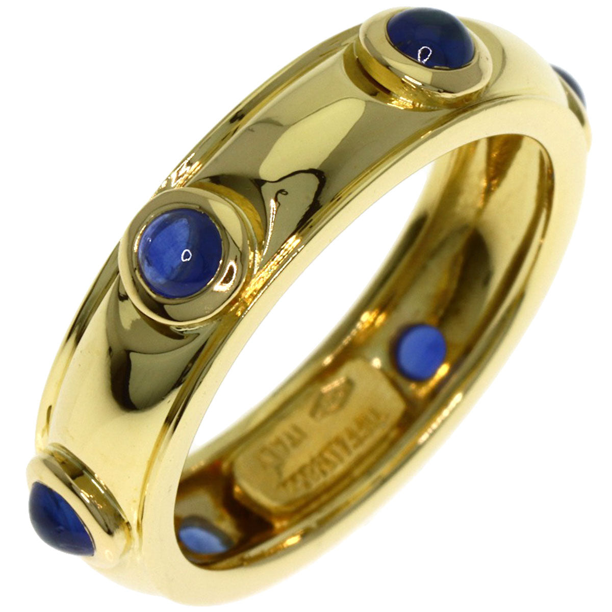 TIFFANY&Co. Dots sapphire Ring K18 Yellow Gold Ladies [Used]