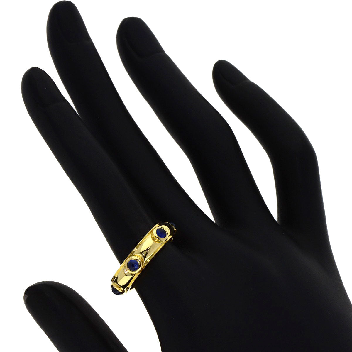 TIFFANY&Co. Dots sapphire Ring K18 Yellow Gold Ladies [Used]
