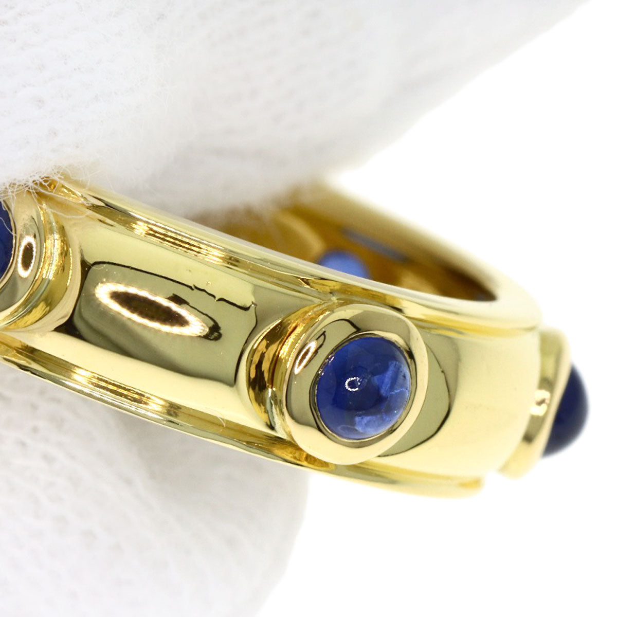 TIFFANY&Co. Dots sapphire Ring K18 Yellow Gold Ladies [Used]