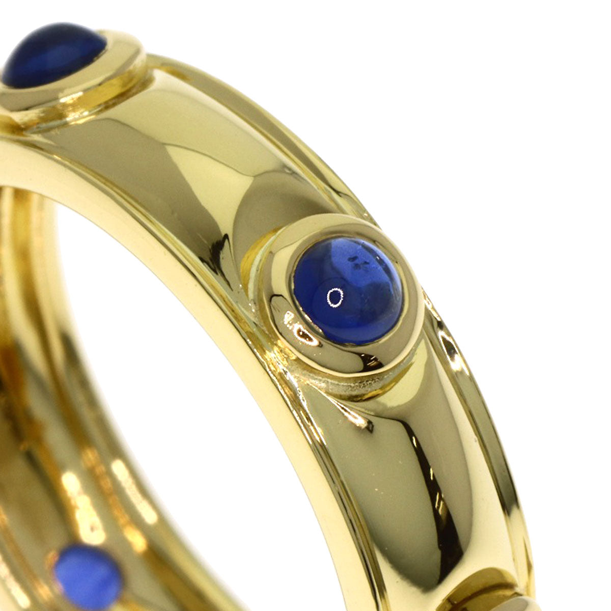 TIFFANY&Co. Dots sapphire Ring K18 Yellow Gold Ladies [Used]