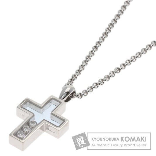 Chopard Happy diamond cross Necklace K18 White Gold Ladies [Used]