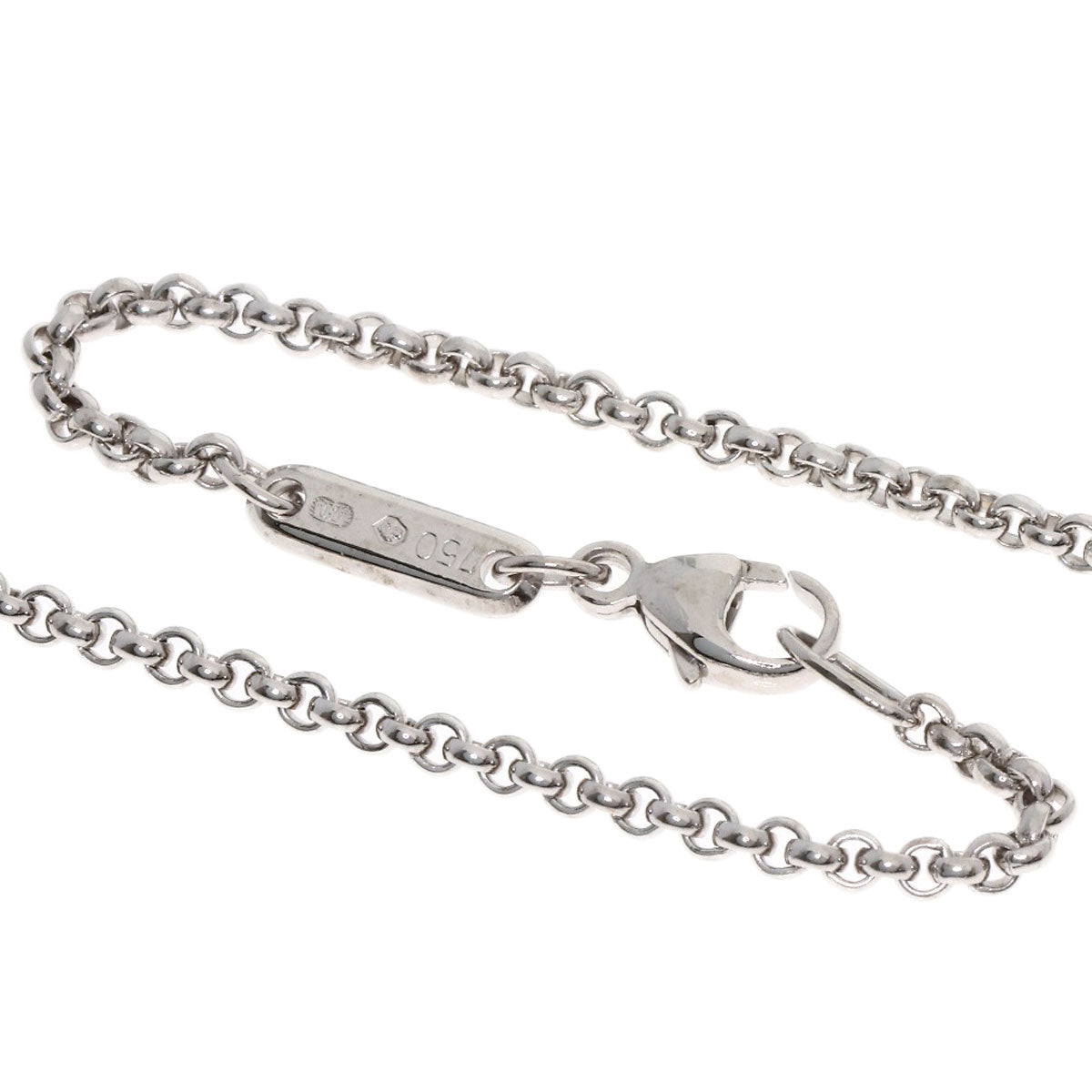 Chopard Happy diamond cross Necklace K18 White Gold Ladies [Used]