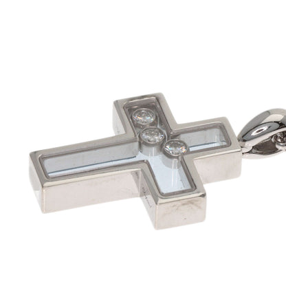 Chopard Happy diamond cross Necklace K18 White Gold Ladies [Used]