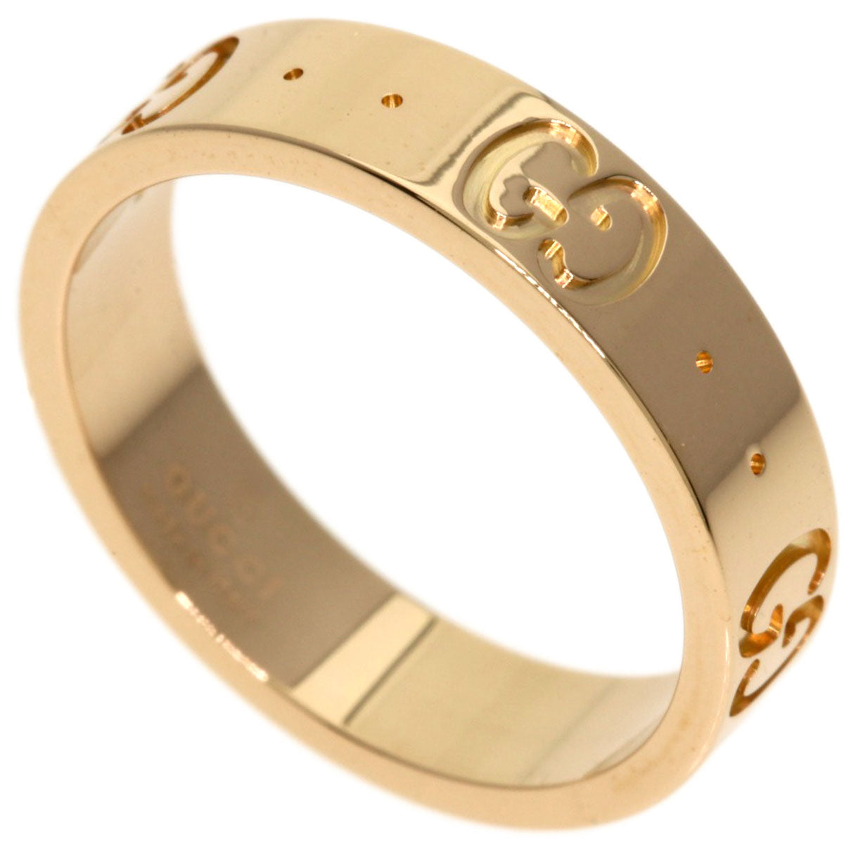 GUCCI Icon # 7 Ring K18 Pink Gold Ladies [Used]
