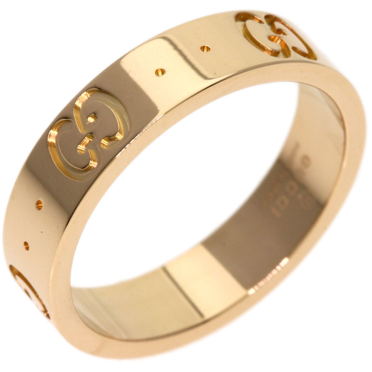 GUCCI Icon # 7 Ring K18 Pink Gold Ladies [Used]