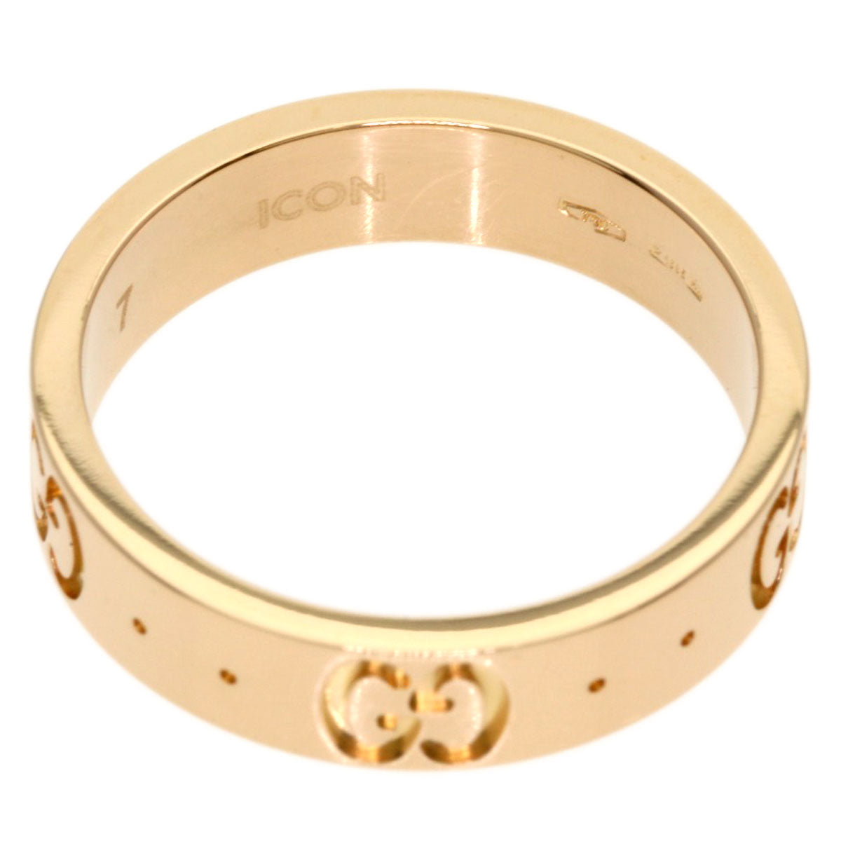GUCCI Icon # 7 Ring K18 Pink Gold Ladies [Used]