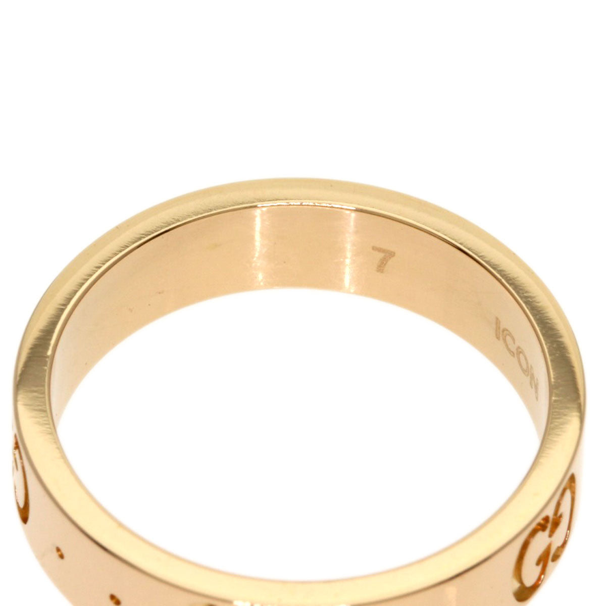 GUCCI Icon # 7 Ring K18 Pink Gold Ladies [Used]