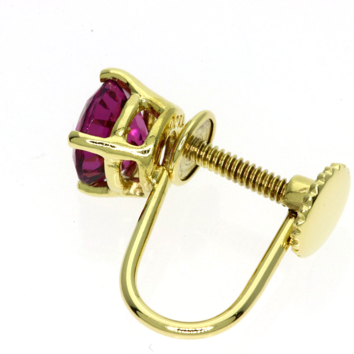 TIFFANY&Co. Garnet Earring K18 Yellow Gold Ladies [Used]