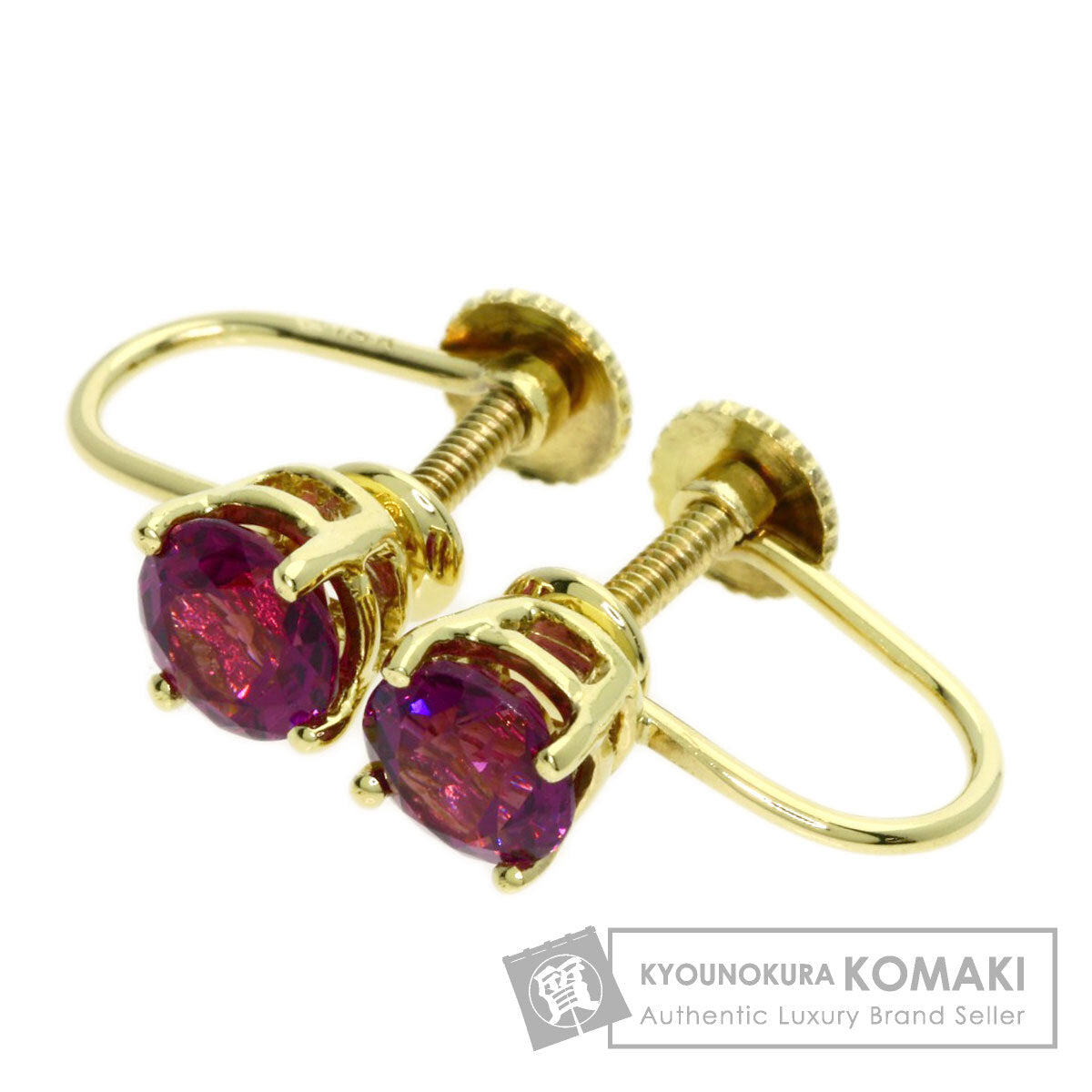 TIFFANY&Co. Garnet Earring K18 Yellow Gold Ladies [Used]