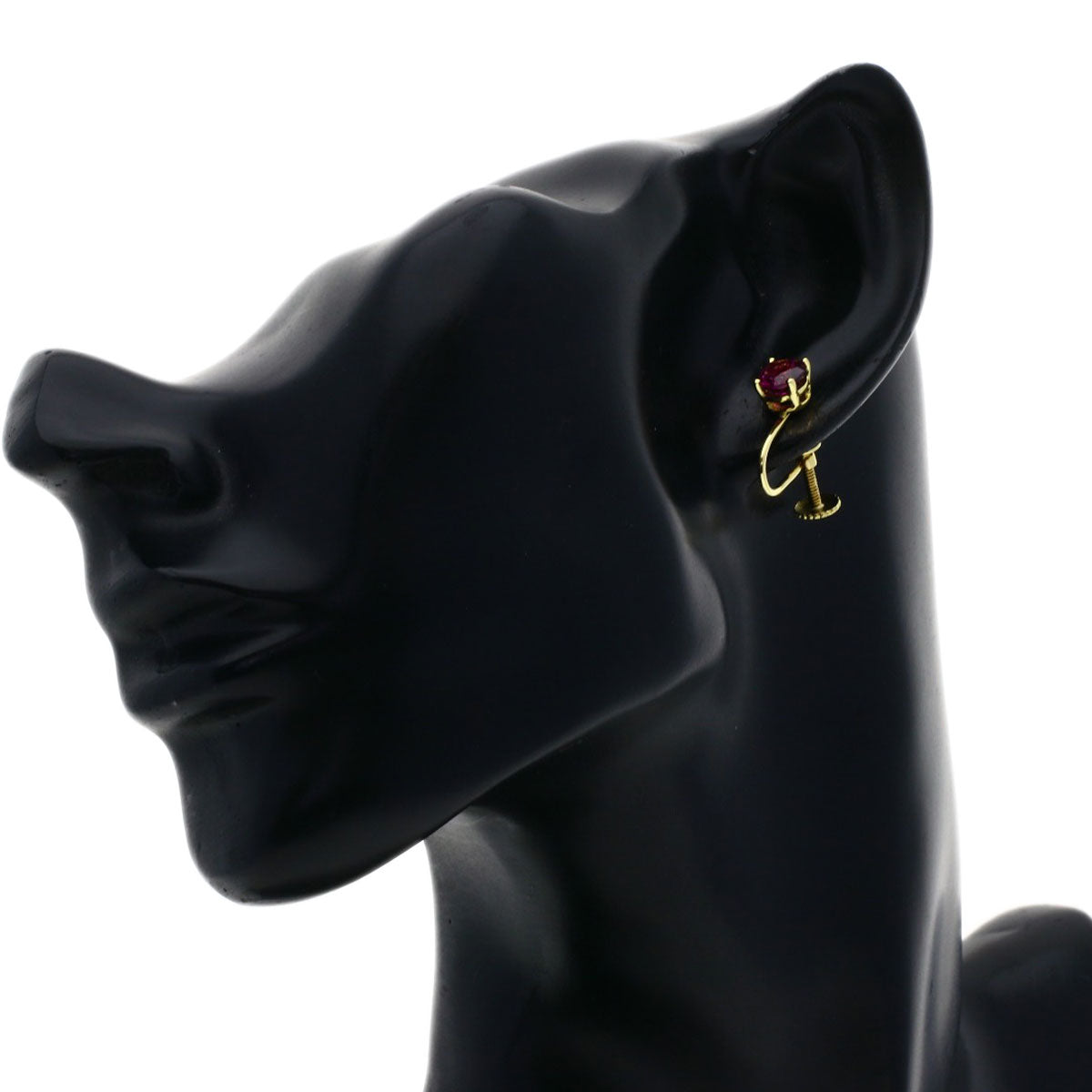 TIFFANY&Co. Garnet Earring K18 Yellow Gold Ladies [Used]