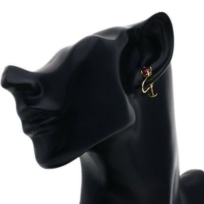 TIFFANY&Co. Garnet Earring K18 Yellow Gold Ladies [Used]