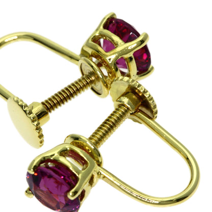 TIFFANY&Co. Garnet Earring K18 Yellow Gold Ladies [Used]