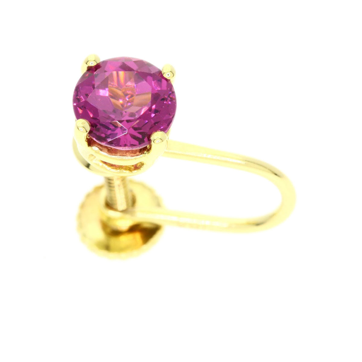 TIFFANY&Co. Garnet Earring K18 Yellow Gold Ladies [Used]