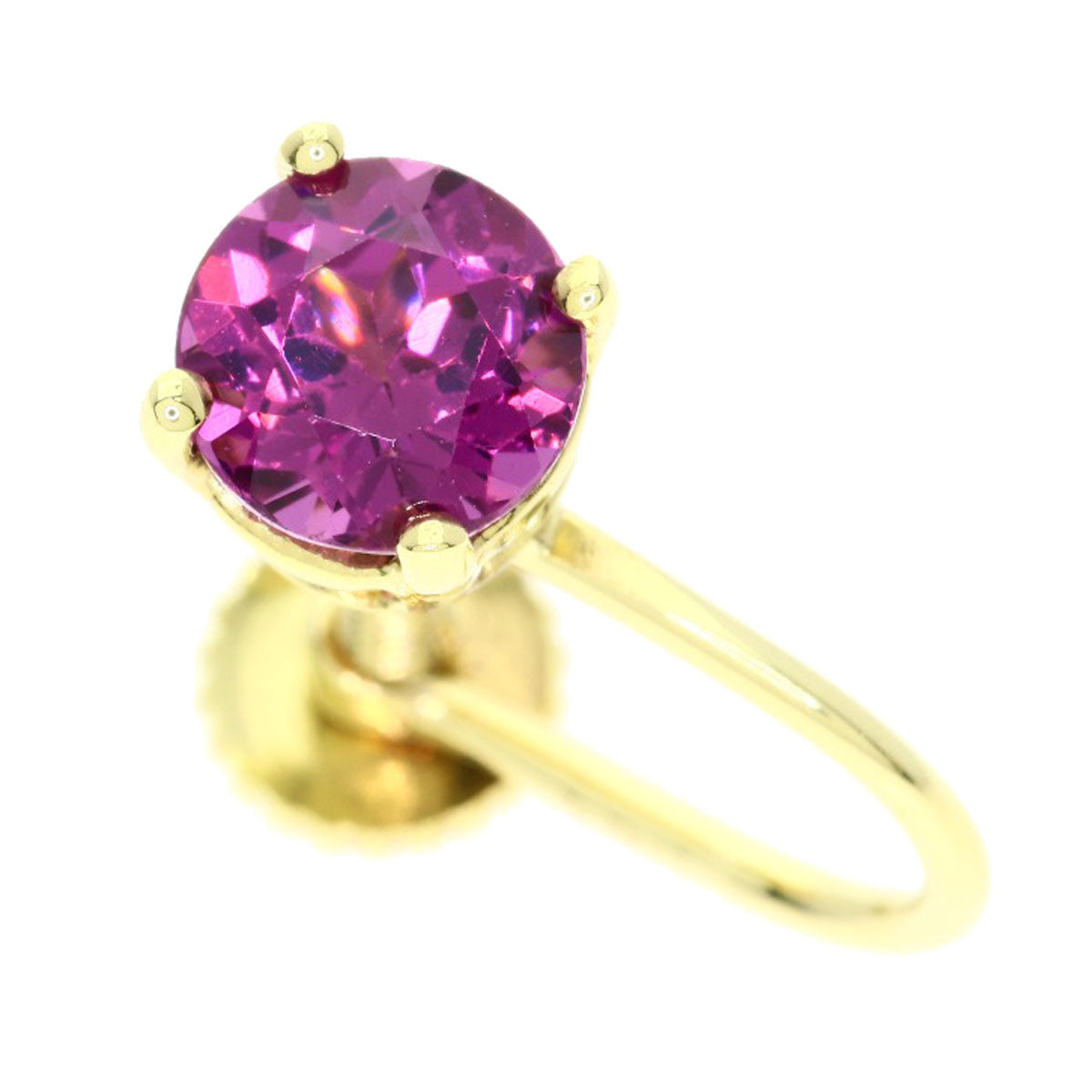 TIFFANY&Co. Garnet Earring K18 Yellow Gold Ladies [Used]
