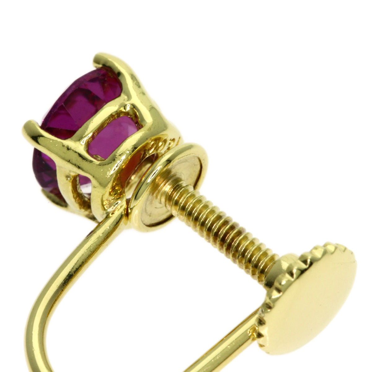 TIFFANY&Co. Garnet Earring K18 Yellow Gold Ladies [Used]