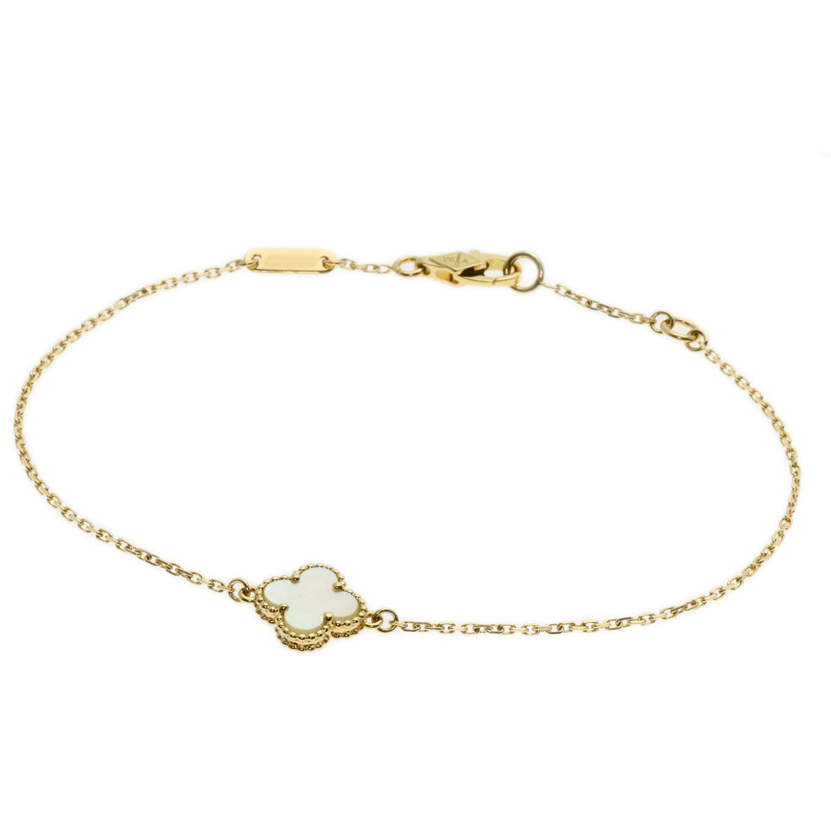 Van Cleef & Arpels Sweet Alhambra Mother of Pearl Bracelet K18 Yellow Gold Ladies [Used]