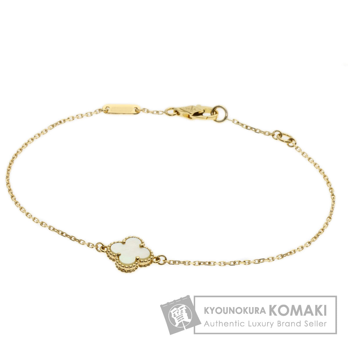 Van Cleef & Arpels Sweet Alhambra Mother of Pearl Bracelet K18 Yellow Gold Ladies [Used]
