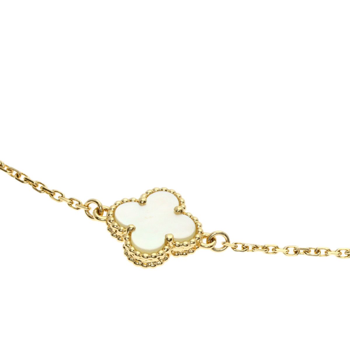 Van Cleef & Arpels Sweet Alhambra Mother of Pearl Bracelet K18 Yellow Gold Ladies [Used]