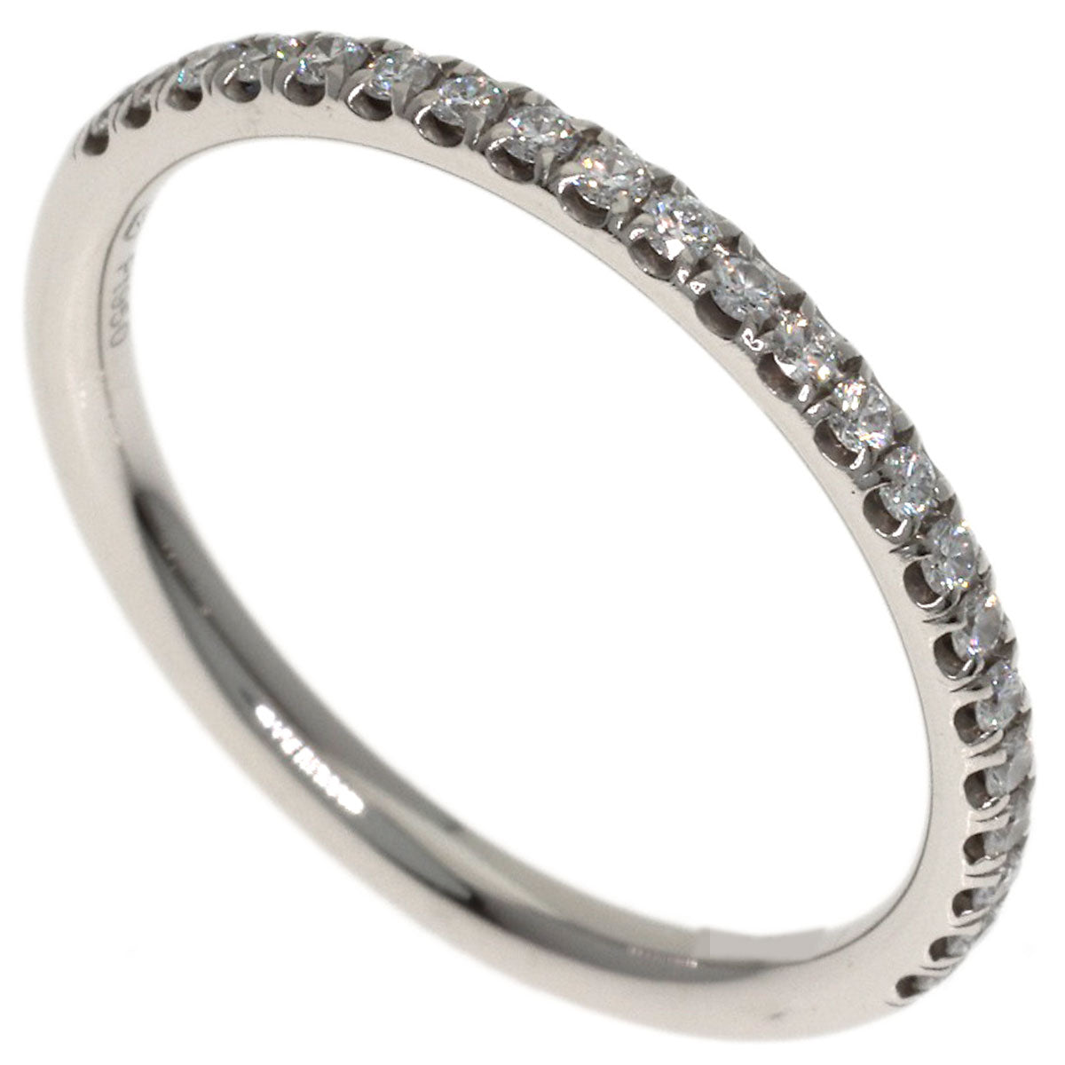 HARRY WINSTON Micropave Half Eternity Diamond Ring Platinum PT950 Ladies [Used]