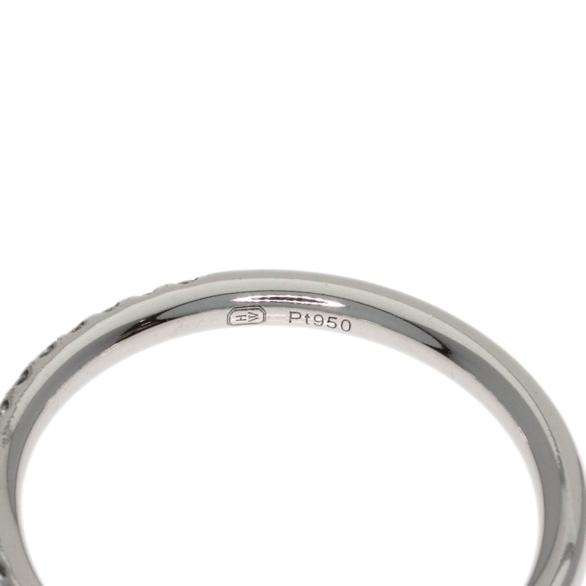 HARRY WINSTON Micropave Half Eternity Diamond Ring Platinum PT950 Ladies [Used]