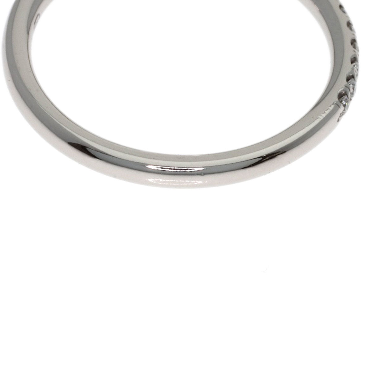 HARRY WINSTON Micropave Half Eternity Diamond Ring Platinum PT950 Ladies [Used]