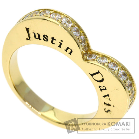 Justin Davis Heart Diamond Ring K18 Yellow Gold Ladies [Used]