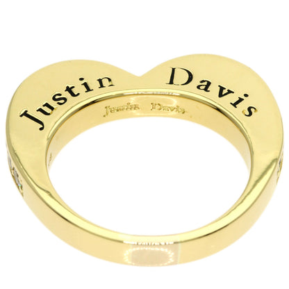 Justin Davis Heart Diamond Ring K18 Yellow Gold Ladies [Used]