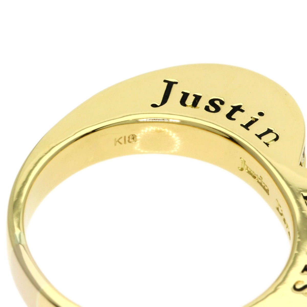 Justin Davis Heart Diamond Ring K18 Yellow Gold Ladies [Used]