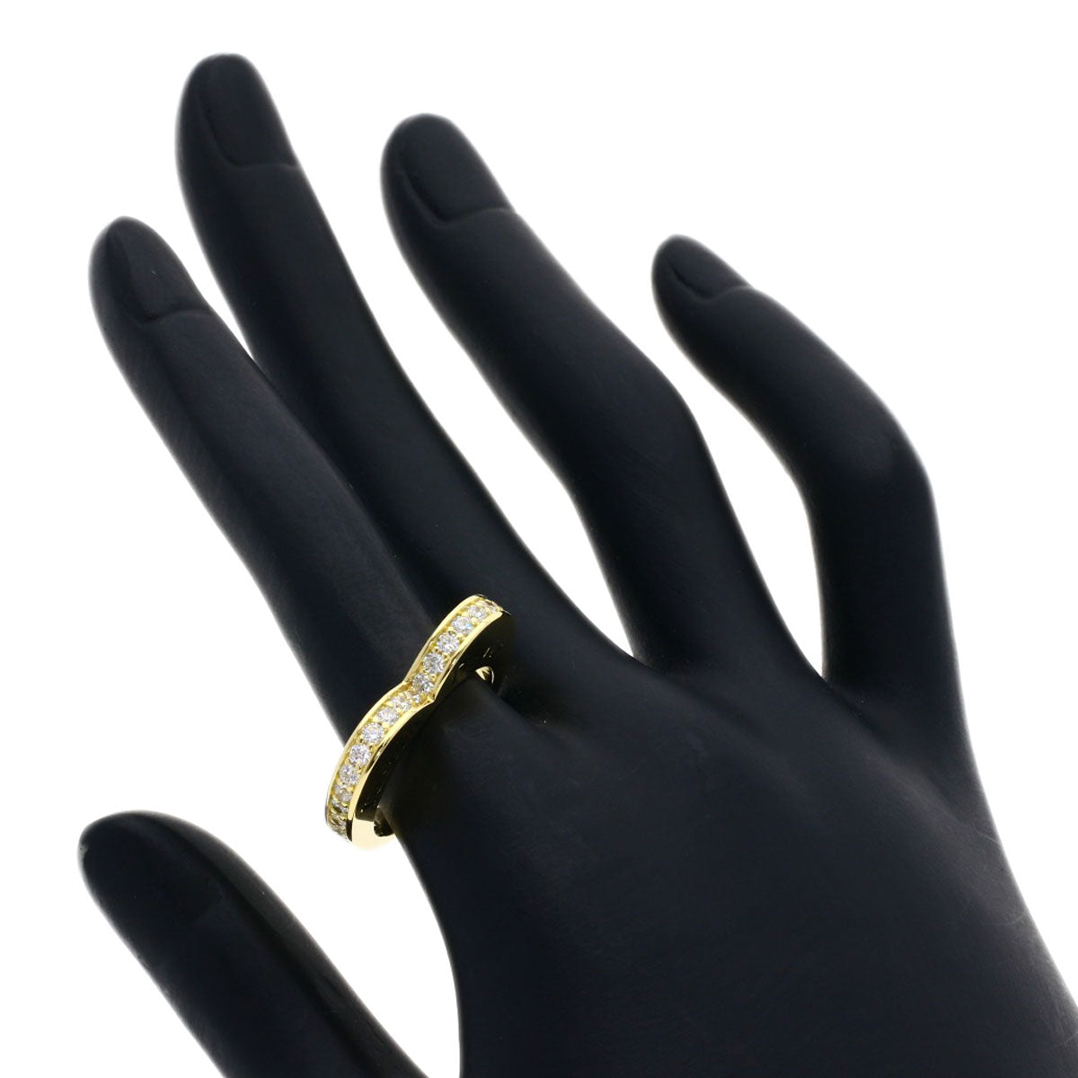 Justin Davis Heart Diamond Ring K18 Yellow Gold Ladies [Used]
