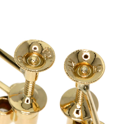 TASAKI 3P Diamond Earring K14 Yellow Gold Ladies [Used]