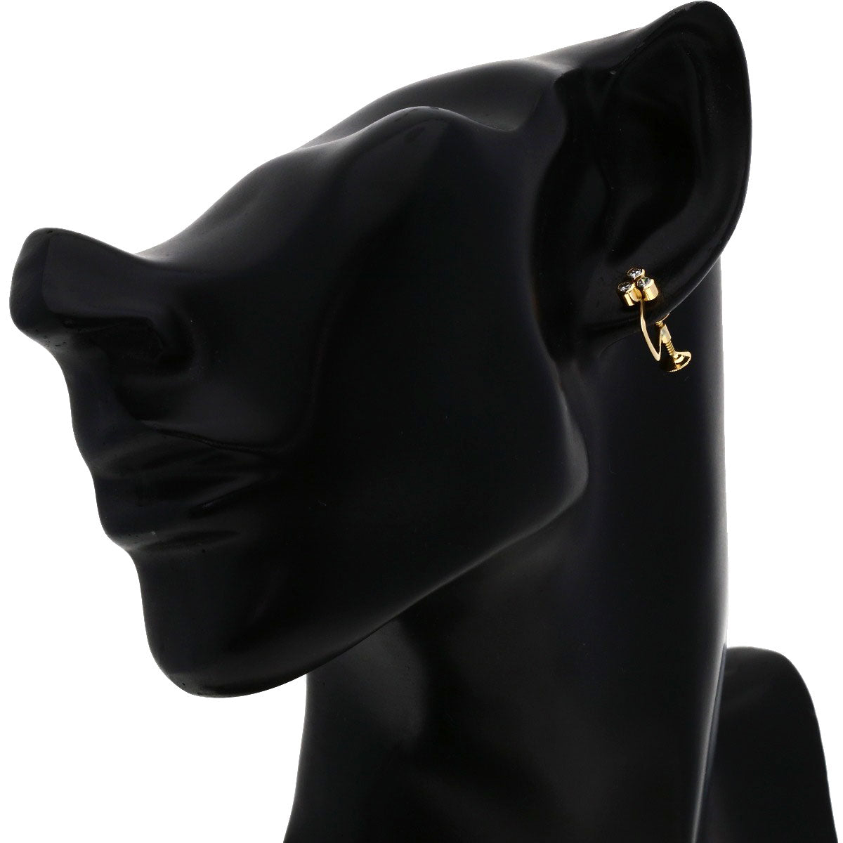 TASAKI 3P Diamond Earring K14 Yellow Gold Ladies [Used]