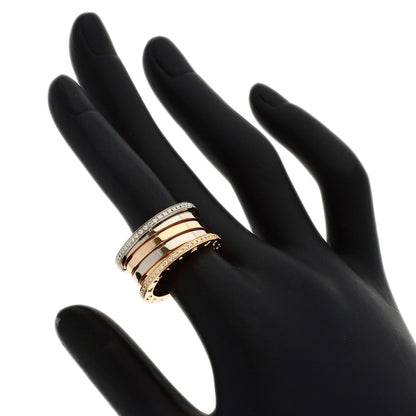 BVLGARI Perfect Mistake Diamond 4-band #54 Ring K18 Yellow Gold K18 White GoldLadies [Used]