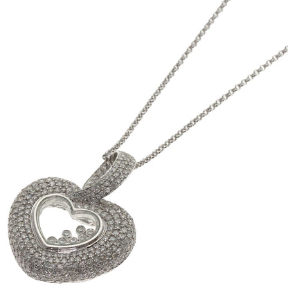 5.01ct Heart Diamond Necklace K18 White Gold 21.7g　Ladies