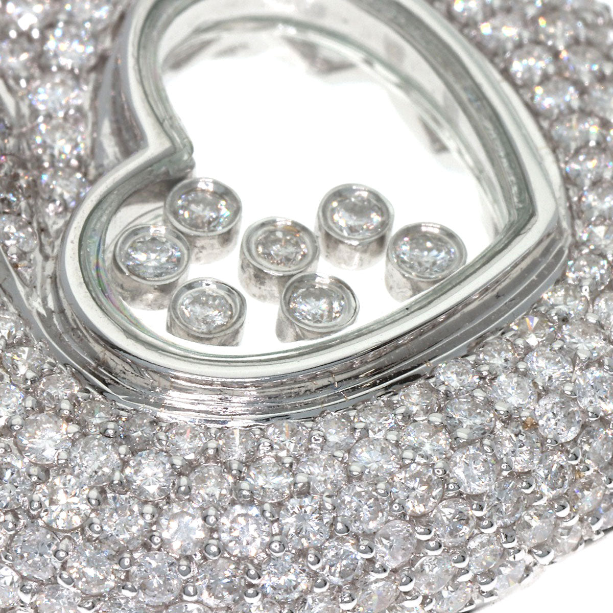 5.01ct Heart Diamond Necklace K18 White Gold 21.7g　Ladies