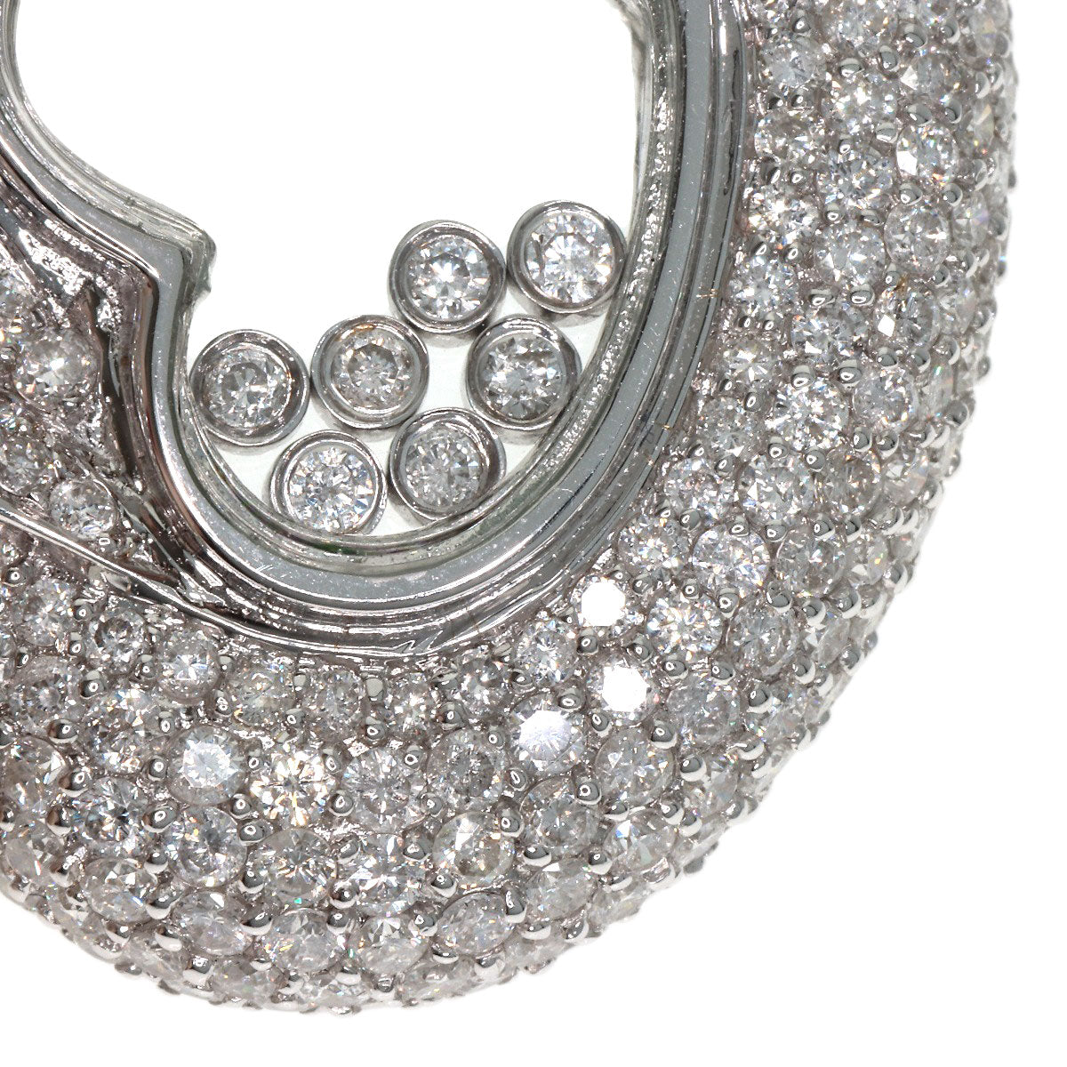 5.01ct Heart Diamond Necklace K18 White Gold 21.7g　Ladies
