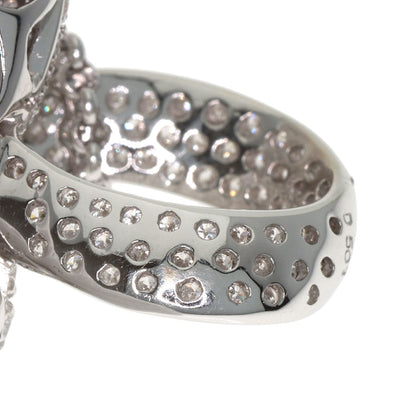 5.01ct Heart Diamond Necklace K18 White Gold 21.7g　Ladies
