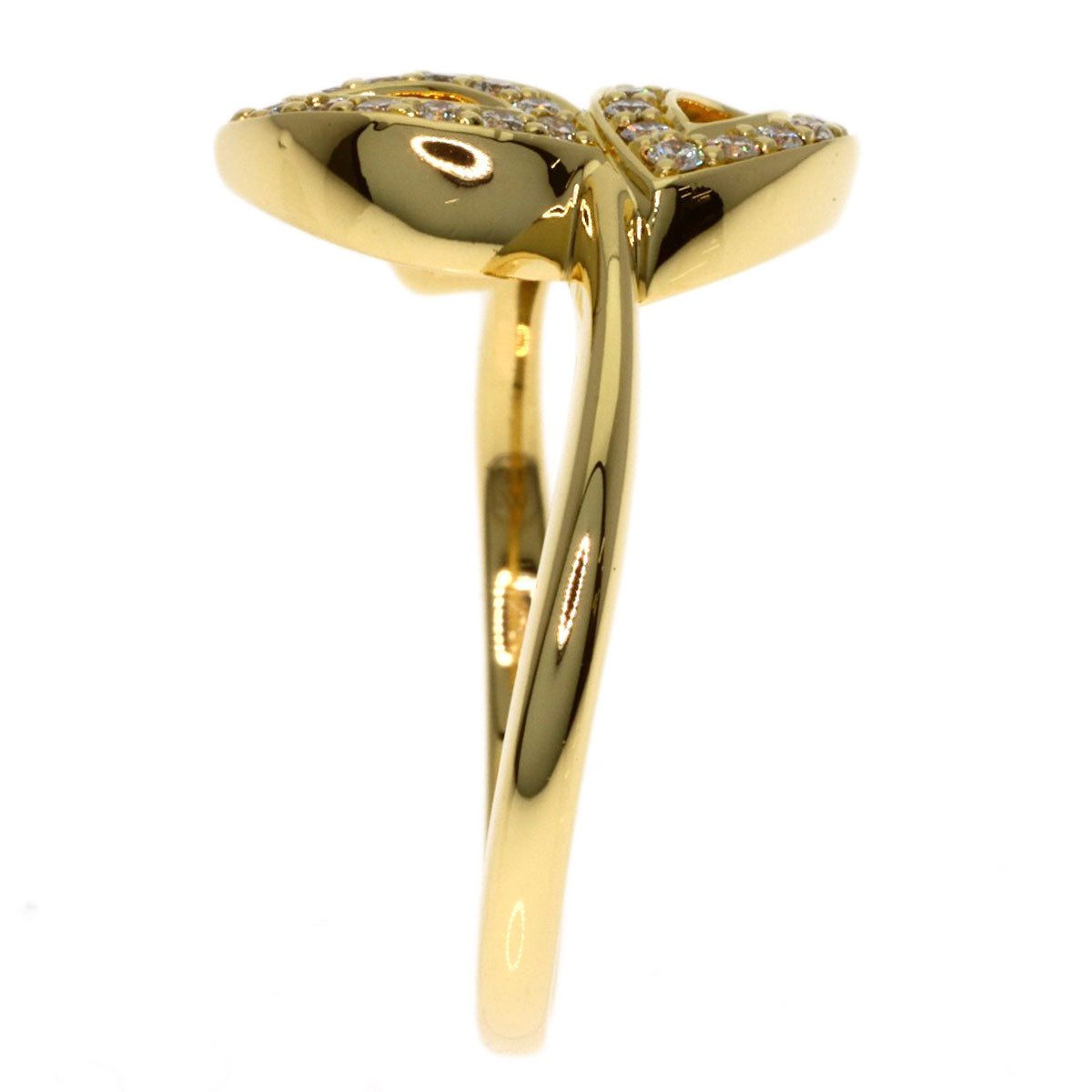 HARRY WINSTON Lily Cluster Diamond Ring K18 Yellow Gold Ladies [Used]