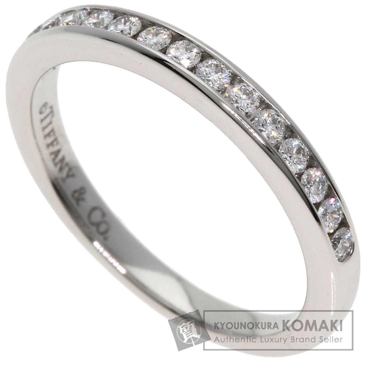 TIFFANY&Co. Half eternity Diamond Ring Platinum PT950 Ladies [Used]