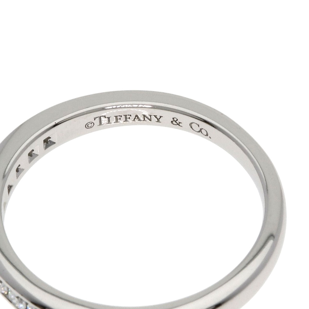 TIFFANY&Co. Half eternity Diamond Ring Platinum PT950 Ladies [Used]