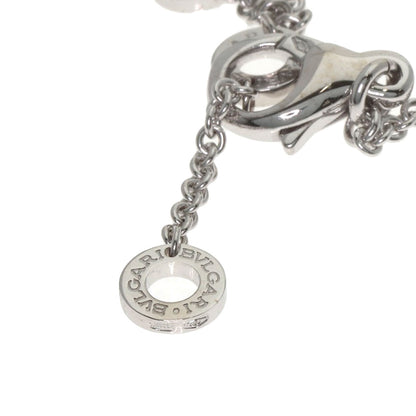 BVLGARI Double logo 1P Diamond Necklace K18 White Gold Ladies [Used]