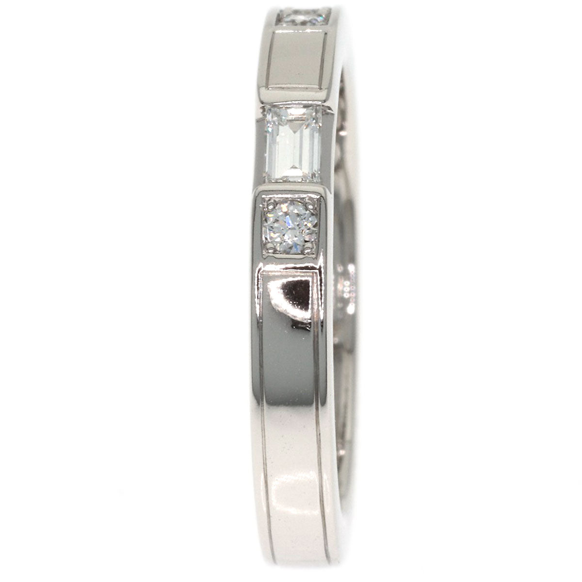 HARRY WINSTON Traffic Accent Band Diamond Ring Platinum PT950 Ladies [Used]