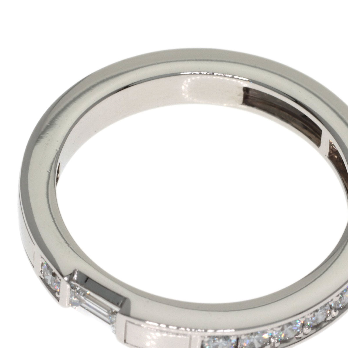 HARRY WINSTON Traffic Accent Band Diamond Ring Platinum PT950 Ladies [Used]