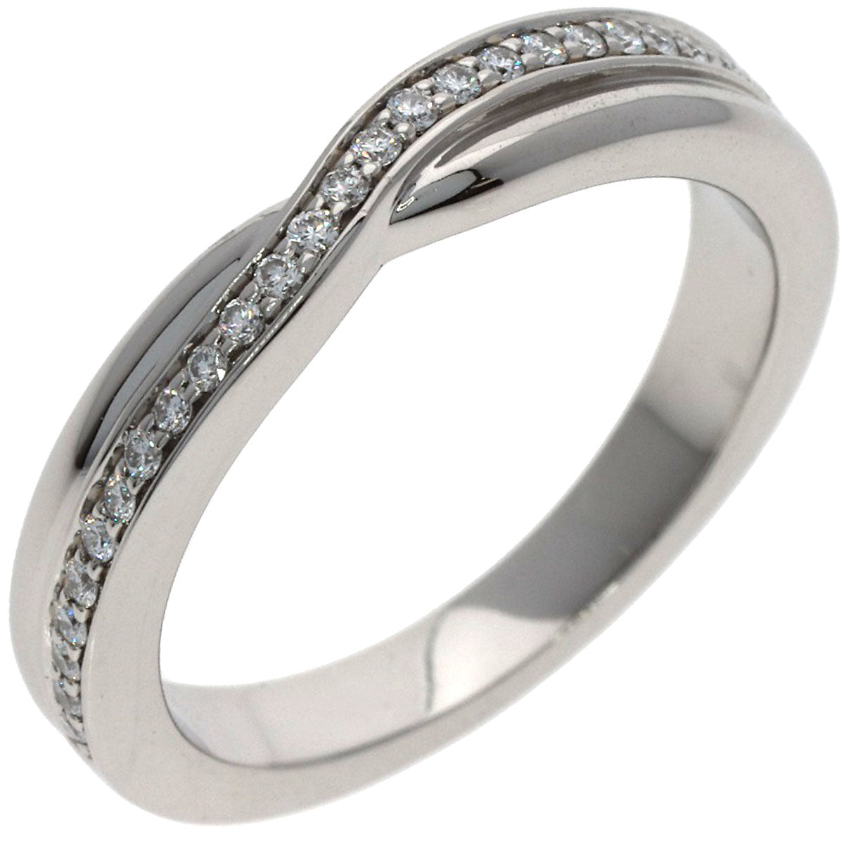 HARRY WINSTON Trist One Row Band Ring Diamond Ring Platinum PT950 Ladies [Used]